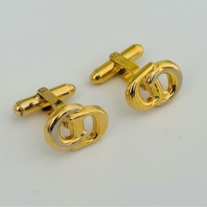 Christian Dior Gold Tone Cuff Links